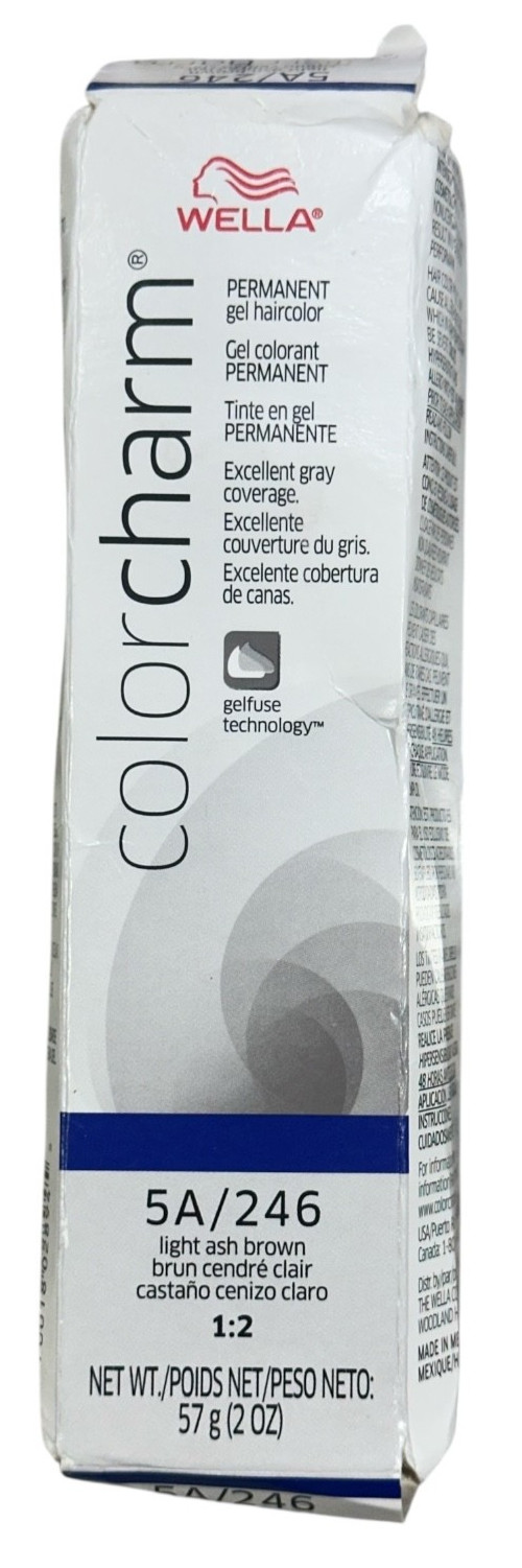 Charm Permanent Hair Color Gel 2 Oz, 5a/246 Light Ash Brown