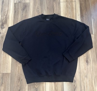 Good Good Golf Blackout Fleece Crewneck Sweatshirt Tonal Embroidered Logo. Sz XL
