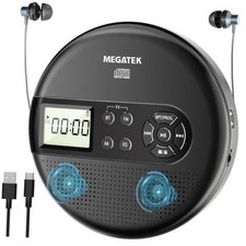 CP27BR Portable CD Player Bluetooth for Car with FM Transmitter, USB, AUX,