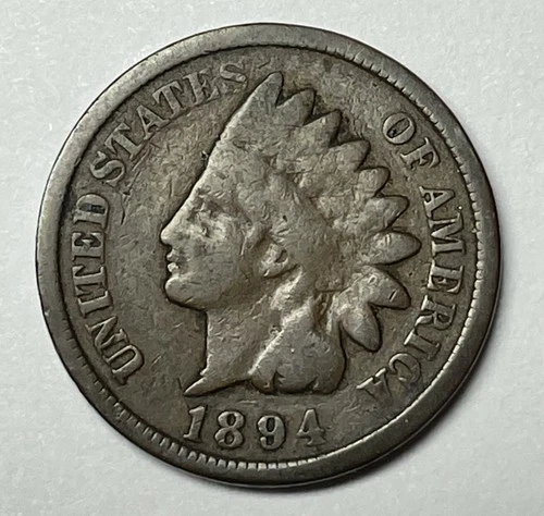 1894 1¢ Indian Head Cent Good BN (Semi Key Date)
