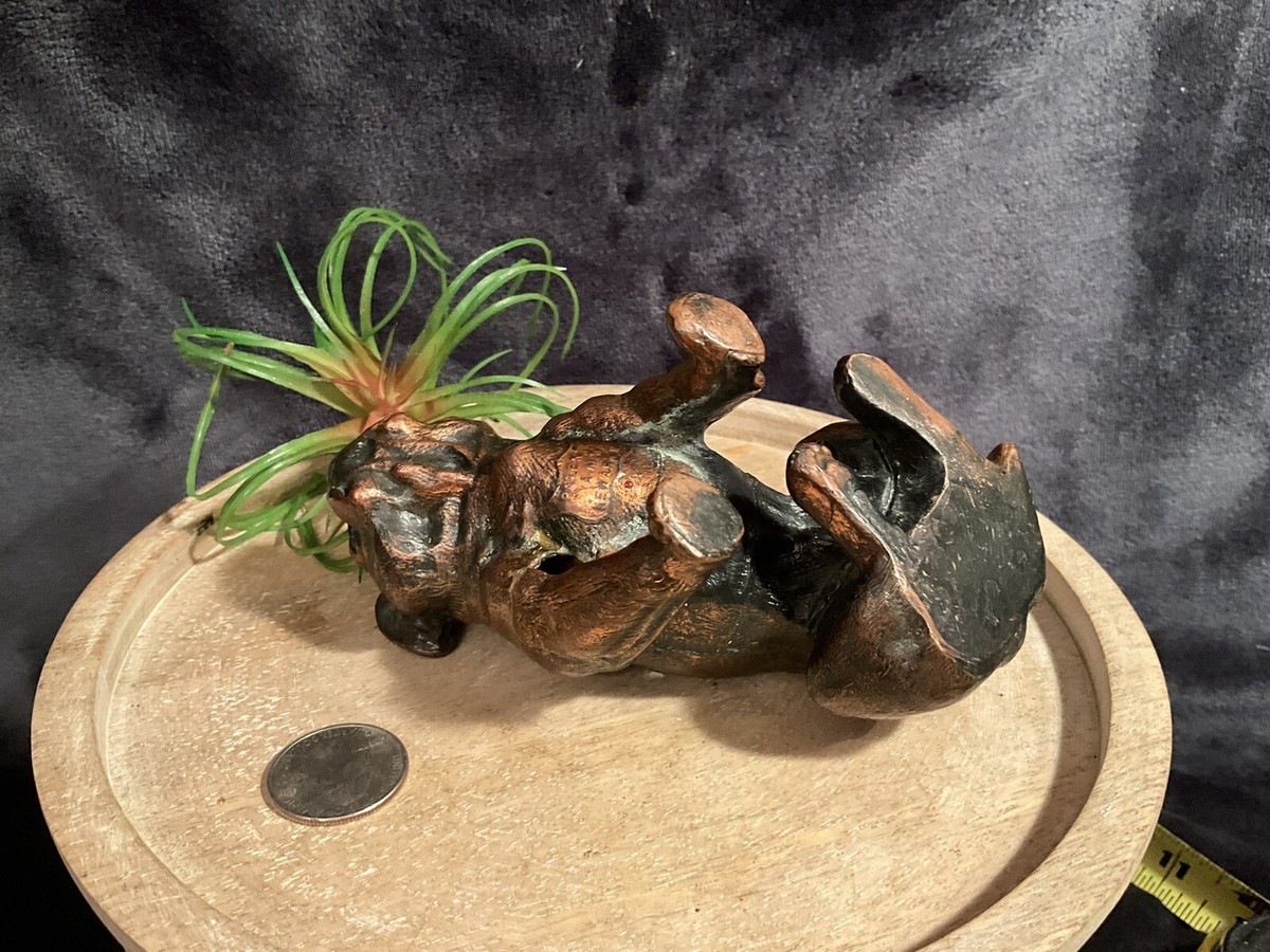 1930's Ronson Art Metalworks English Bulldog Table Lighter - See
