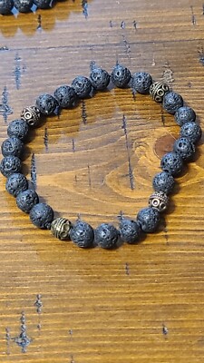 Beaded Braclet Lava Rock 