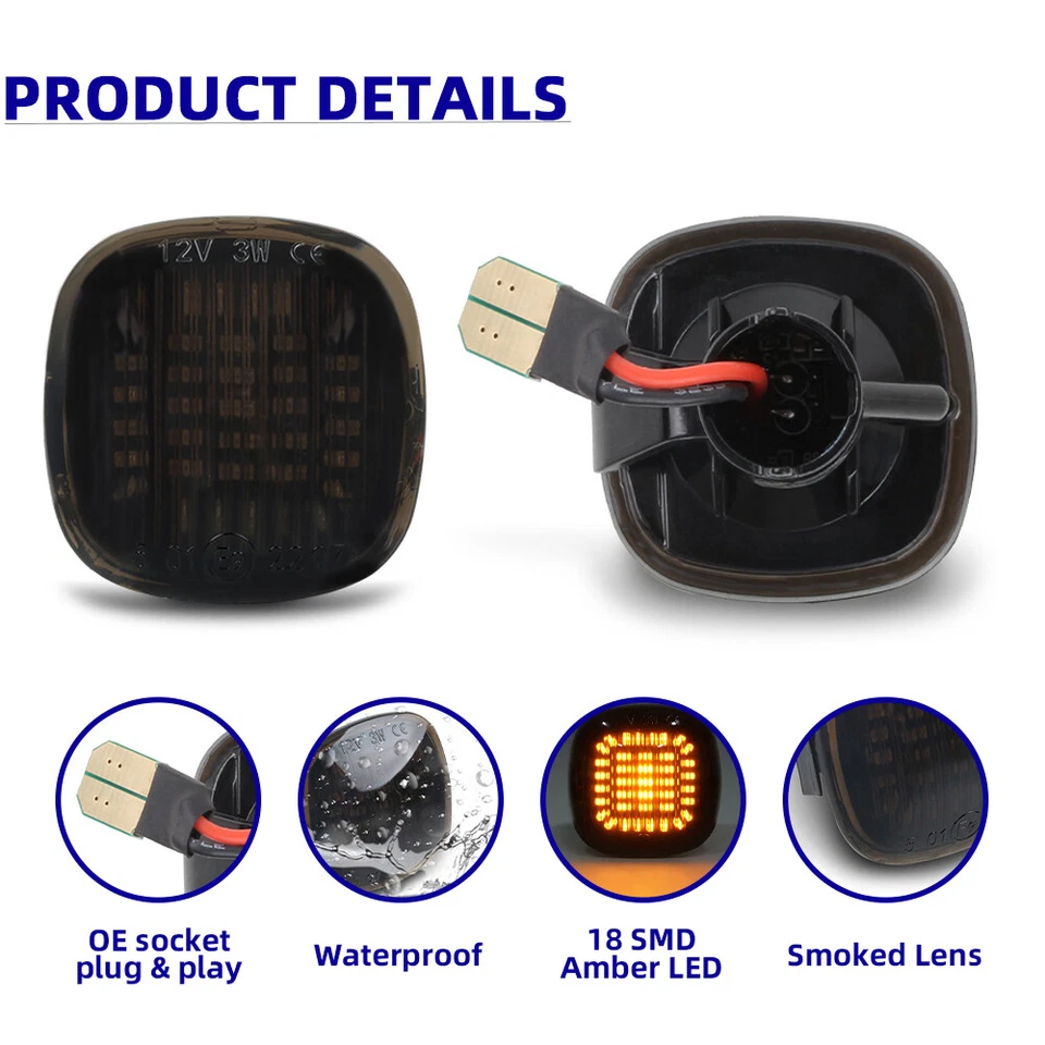 For Audi A3 8L 94-01 A4 8D Dynamic LED Side Marker Blinker Signal Light Lamp SET Foto 3 de 4