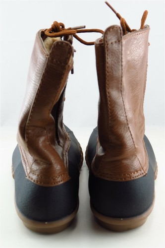 YUU Duck Boots Brown Synthetic Zip Women Sz 7 - Picture 5 of 7