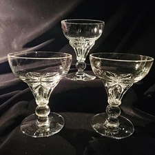 Tiffin-Franciscan CELLINI Champagne Coupe Glasses Hand Blown Crystal Vintage - 3