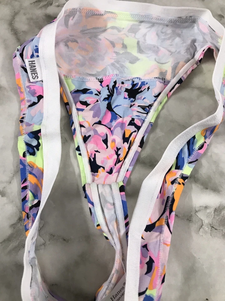 HANES 丁字裤花卉大号弹力棉多色 — 第 4/4 张图片