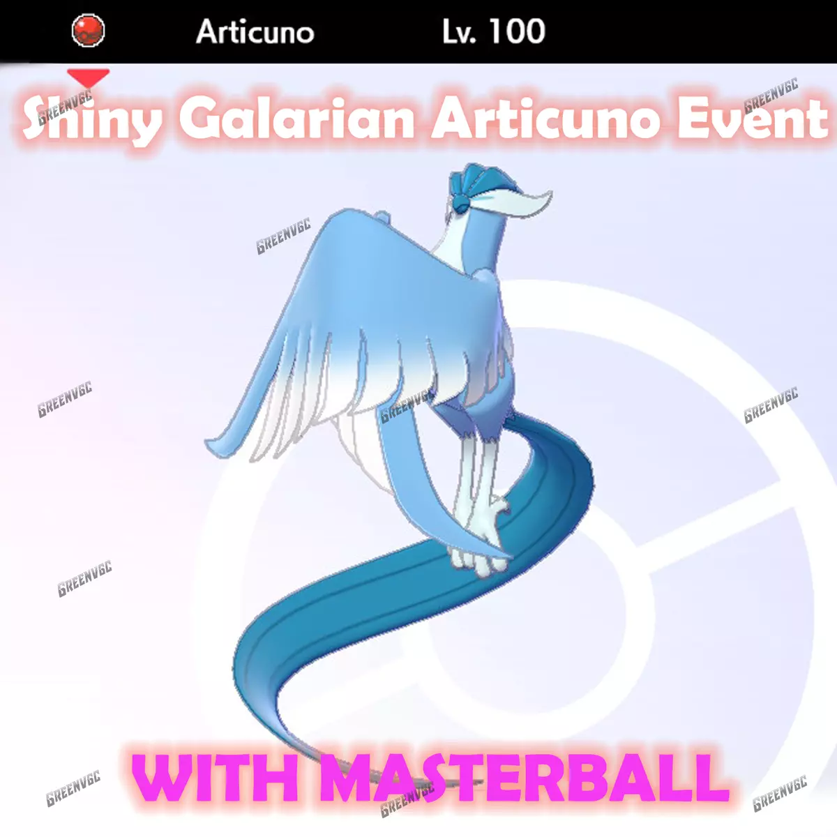 Galarian Articuno Shiny 6IVs Galar Event - Pokemon Sword & Shield