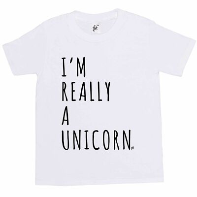 I'm Really A Unicorn Kinder Jungen / Mädchen T-Shirt