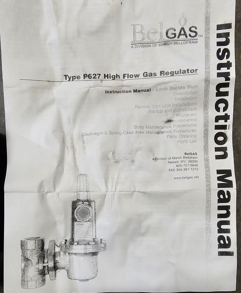 P627 Belgas High Flow Gas Regulator - New | eBay