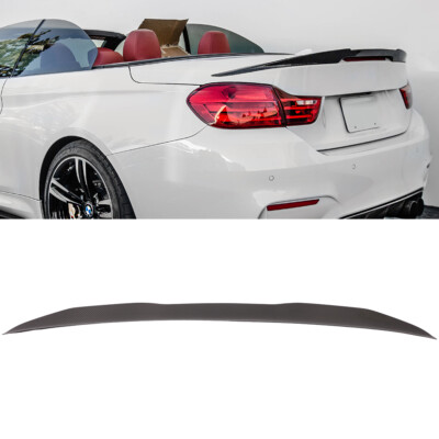 For 2014-2020 BMW F83 M4 Convertible Carbon Fiber Glossy Black Rear Spoiler Lip