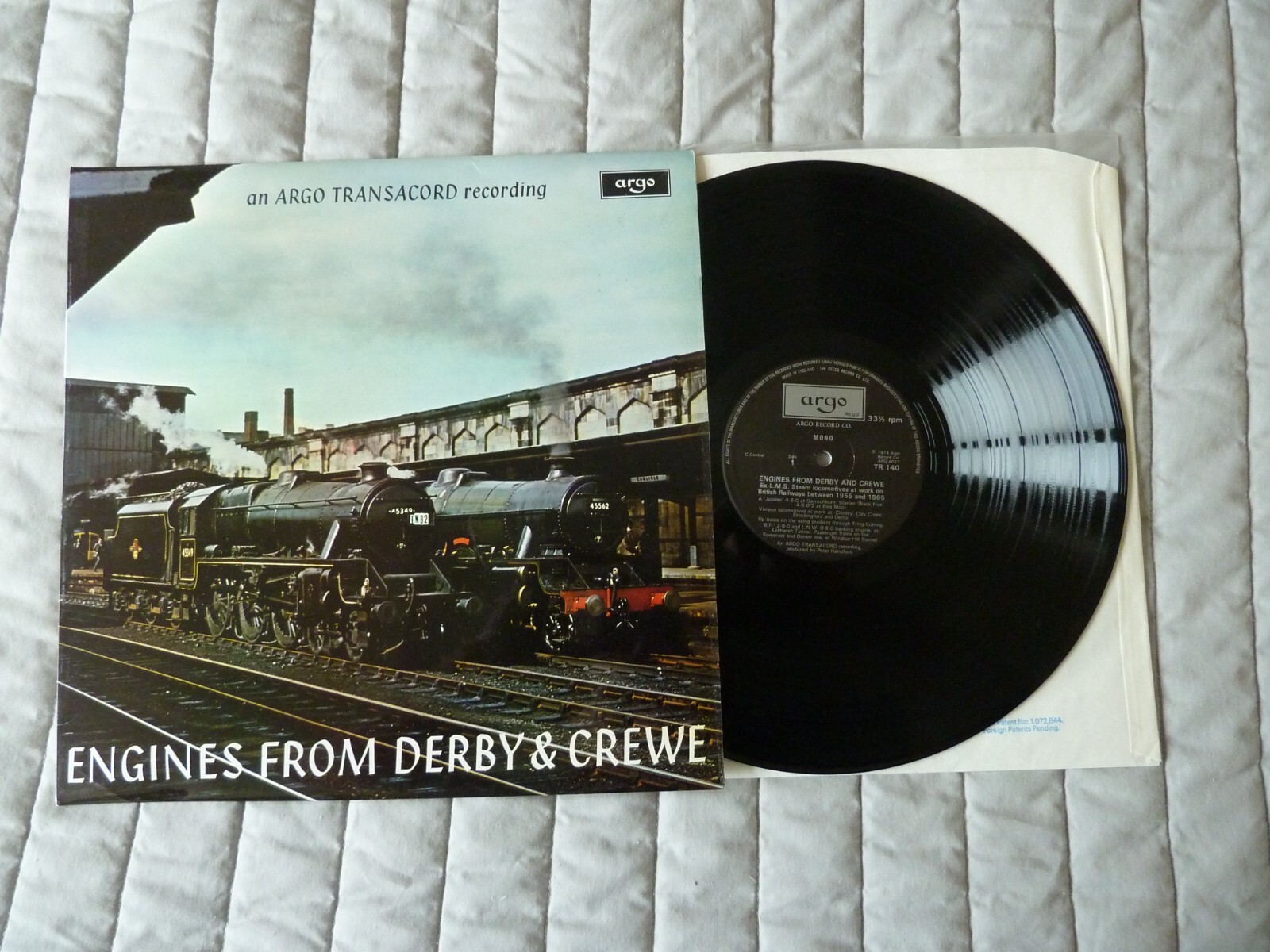 Vintage 1974 Argo Transacord TR 140 Steam Trains from Derby and Crewe-image