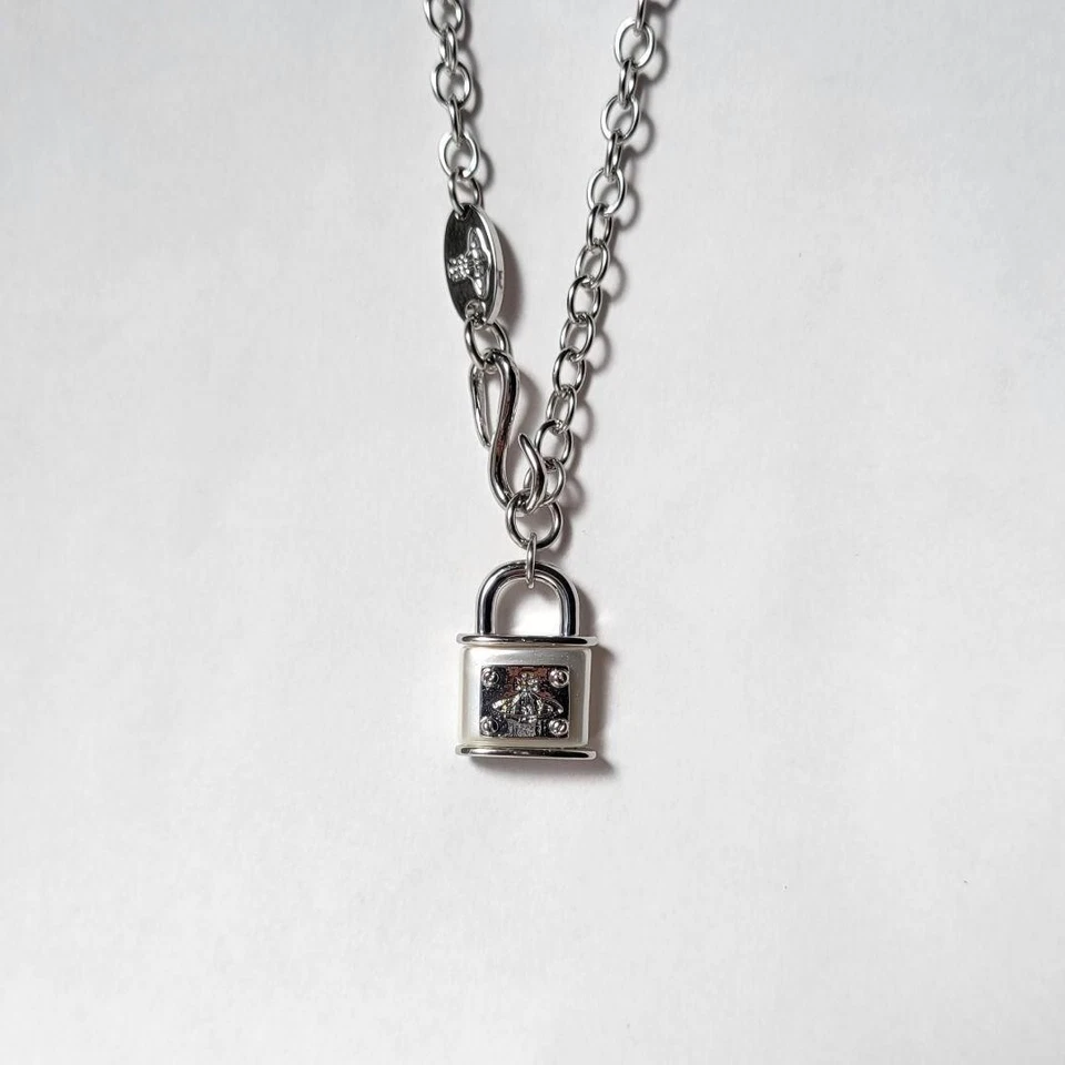 Ожерелье с замком Vivienne Westwood серебристое как новое - Изображение 4 из 4