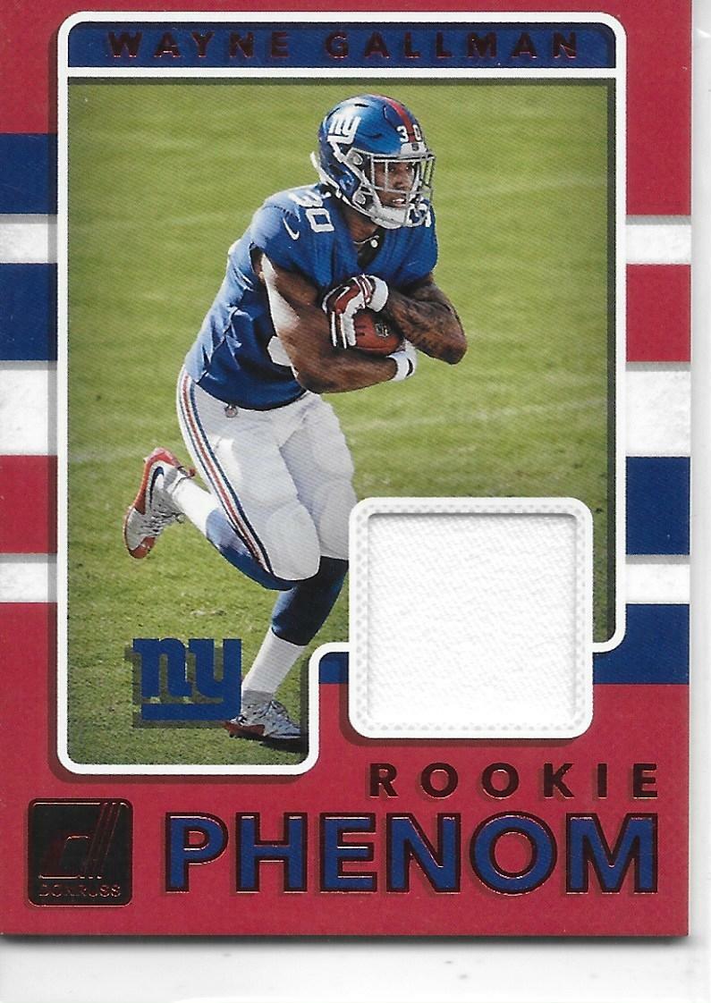 2017 Donruss Football Rookie Phenom Jerseys Red Wayne Gallman Giants