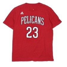 Adidas Kids Size Medium 10/12 T-Shirt New Orleans Pelicans Davis 23 Red White