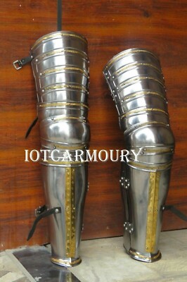 Medieval Full Leg Armor Set Steel Reproduction Spanish Armor Part Protections
