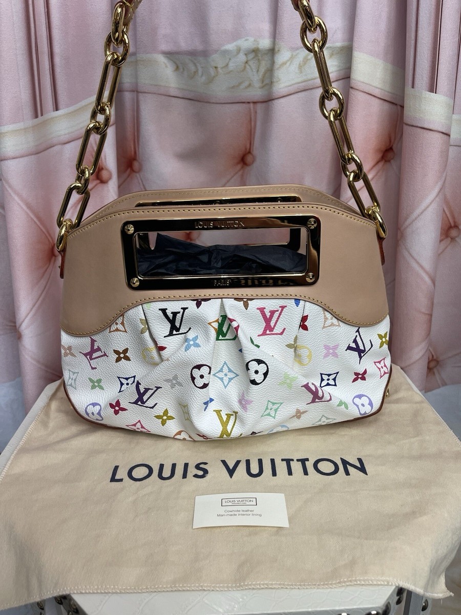 Louis Vuitton Multicolor Judy Bag PM White TAKASHI MURAKAMI