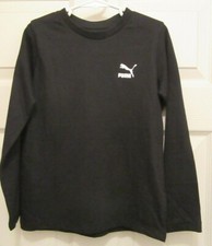 New With Tags Boys Size 5 Black Puma Long Sleeve T 100 Cotton