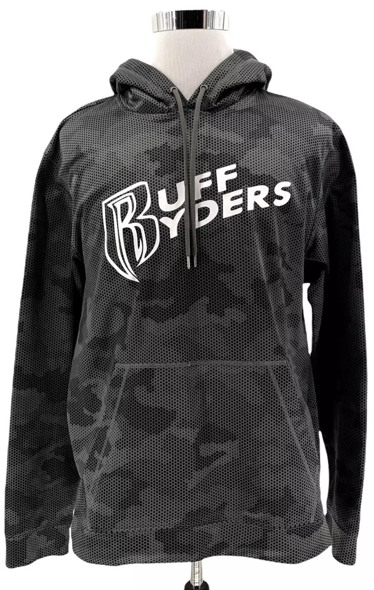 SPORT-TEK RUFF RYDERS DMX Mens Camo Hoodie Sweatshirt Pullover Camouflage Gray L