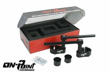 3 Way Adjustable Clip On Stunt Handle Bars- Black - 50mm - On Point Performance