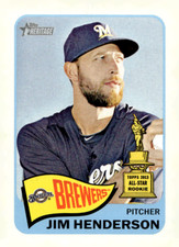 2014 Topps Heritage #292 Jim Henderson Brewers Rookie Cup