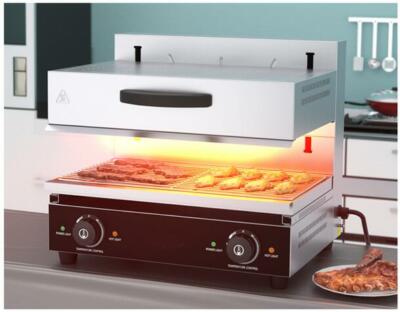 220V 5.4HP Electric Salamander Stove Grill Adjustable BBQ Pizza Gril Lift-Up 