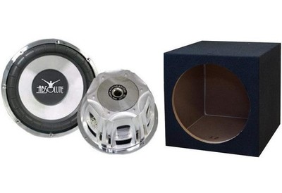Absolute Axis AX1000 10'' 1000W Power Subwoofer & Sealed Enclosure Box