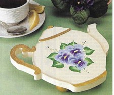  PANSY TEAPOT TRIVET WOOD PATTERN WOOD PATTERN ONLY 