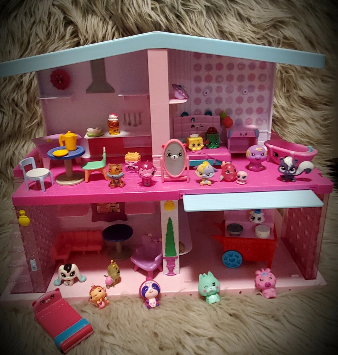 SHOPKINS Happy Places Grand MANSION House Lot LOADED w/Furniture 41  accessories