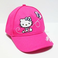 Hello Kitty Girls Pink Embroidered Baseball Hat Kids Cap Trending Gift