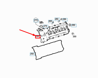 NEW MERCEDES-BENZ ML W164 AMG RIGHT CYLINDER HEAD COVER 