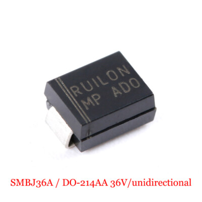 Lot De 2 Diodes TVS Unidirectionnelles SMBJ9.0A - 600W - VBR=9.0V - DO-214AA - Visay / Littelfuse