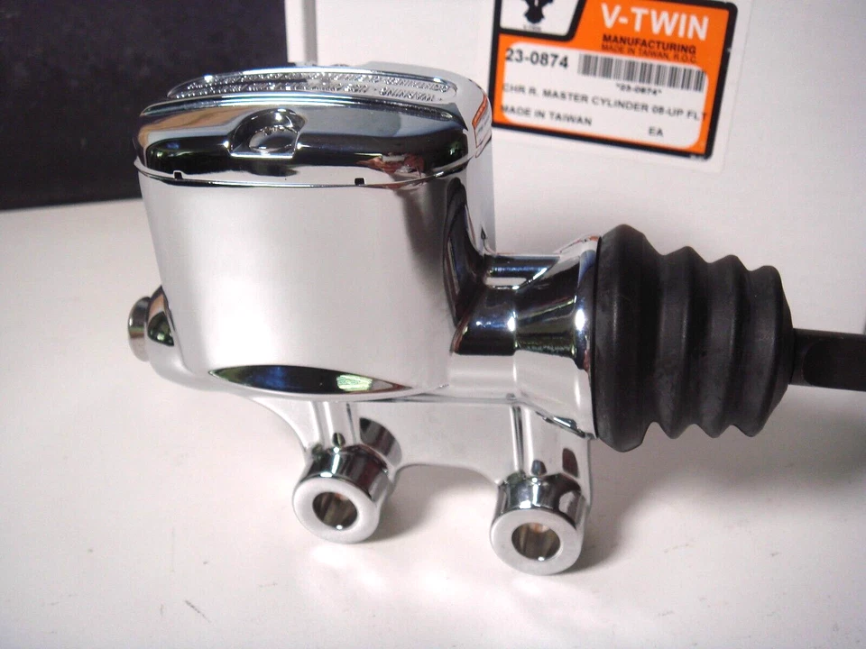 Cilindro maestro de freno trasero Harley FLT TC Dresser Tour cromado V-Twin 23-0874 T5 Foto 2 de 4
