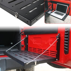 Tablette Hayon Pliante PACEWALKER Pour Jeep Wrangler JK/JKU 2007-2017 - Alliage Aluminium, 34kg De Charge