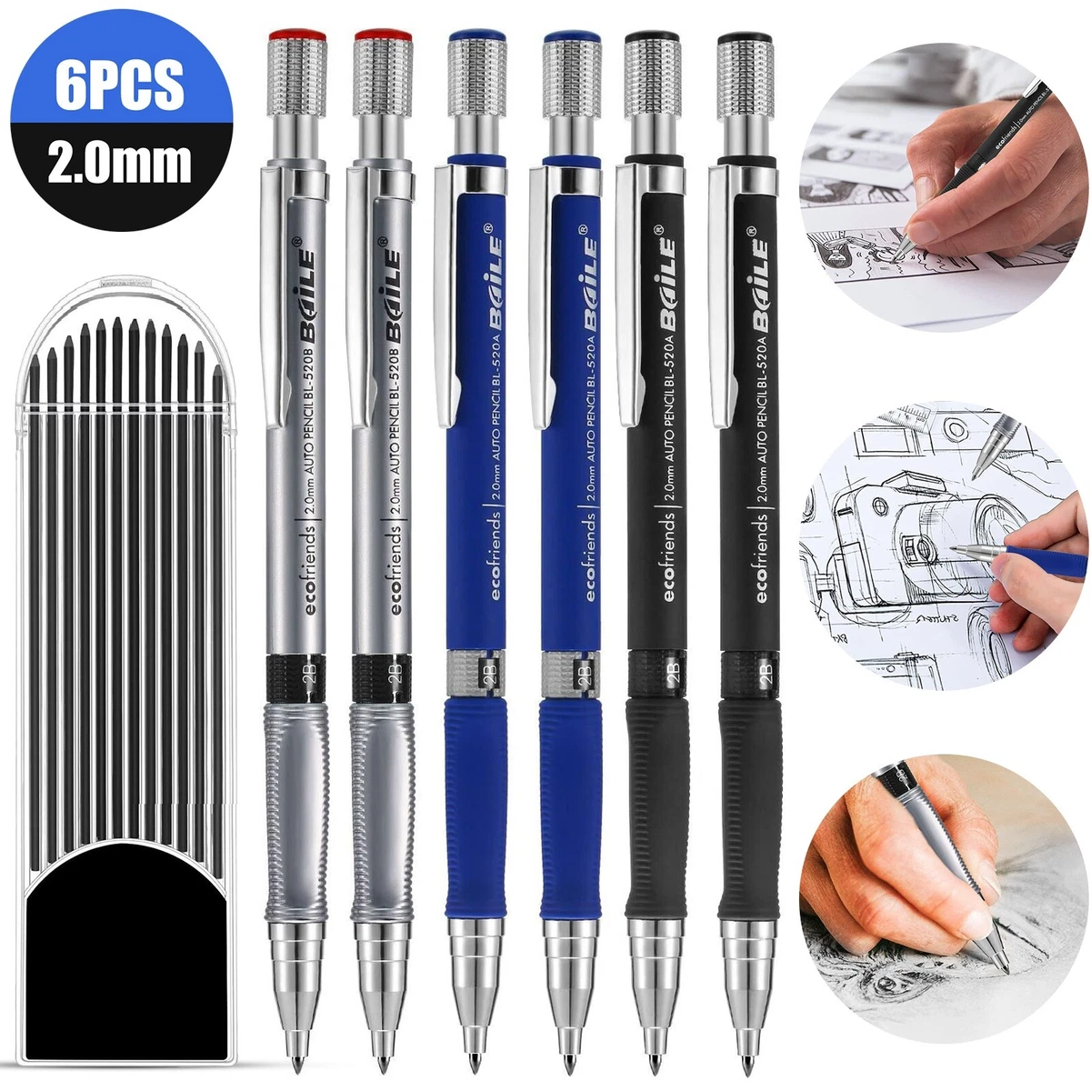 Metal Pen Full Metal Pencil with 0.5 mm and 0.7 mm Graph Pencil Lead Metal  Reusable Mechanical Pencils - China Pencil, Mechanical Pencil