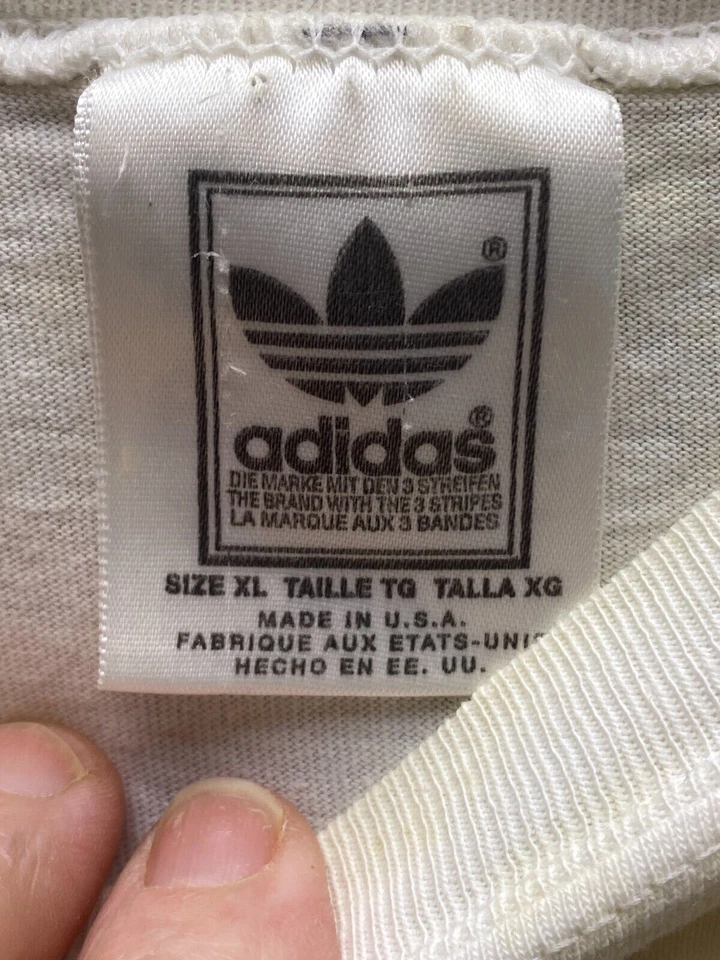 Винтажная мужская рубашка Adidas очень большая высокая трилистник логотип спортивная уличная одежда - Изображение 4 из 4