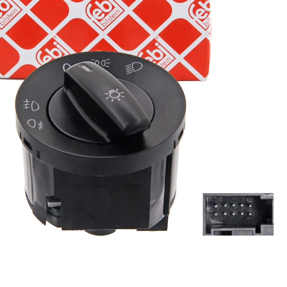 febi Lichtschalter Hauptlichtschalter für VW GOLF 5 PASSAT B6 TOURAN 1K0941431AJ