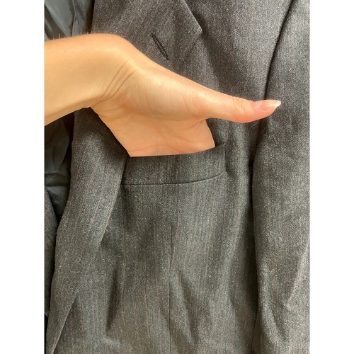 BURBERRY SAKS 5TH AVE Herringbone Pure Wool Sport Coat Two Button Gray Men's - Picture 6 of 17