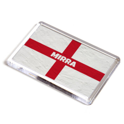 FRIDGE MAGNET - Mirra - St George Cross/England Flag - Girl's Name Gift