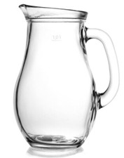 Caraffa di vetro CON MANICO E BECCUCCIO brocca PROFESSIONALE per vino acqua