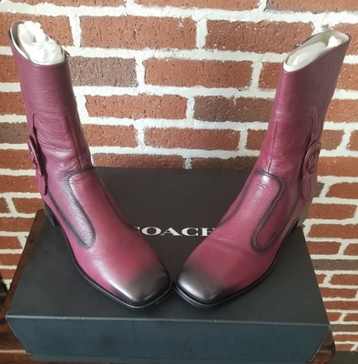 coach signature buckle bootie