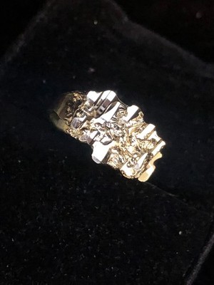 10kt gold nugget ring