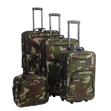 Rockland 4 Piece Expandable Luggage Set Softside Camouflage 14" 19" 24" 28"
