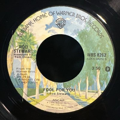 Rod Stewart Tonight's The Night (Gonna Be Alright) 45 RPM Record WBS 8262 1976