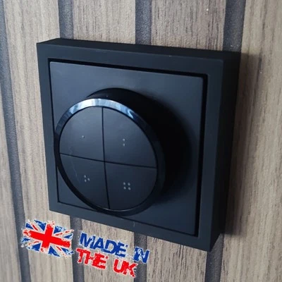 Black Switch Cover for Philips Hue Tap Dial - UK Light Converter / Adapter