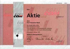 MOBILCOM AG 1997 Schleswig B&uuml;delsdorf 5 DM freenet Mobilfunk Telekommunikation