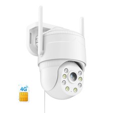 4G LTE Cellular Security Camera, Wired Cellular Cam Built-in SIM Card for Out...