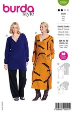 Schnittmuster Kleid mit Empirenaht Burda a5704 46-60