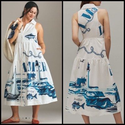 maeve blue and white dress The Maeve Dress in Aleutian Blue Floral 6 / Aleutian Blue Watercolor
