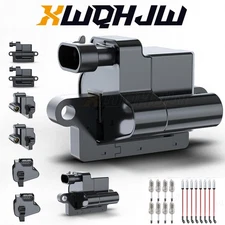 8 Pack Square Ignition Coil & Spark Plug Wire Fits For GMC Chevy 4.8L 5.3L 6.0L