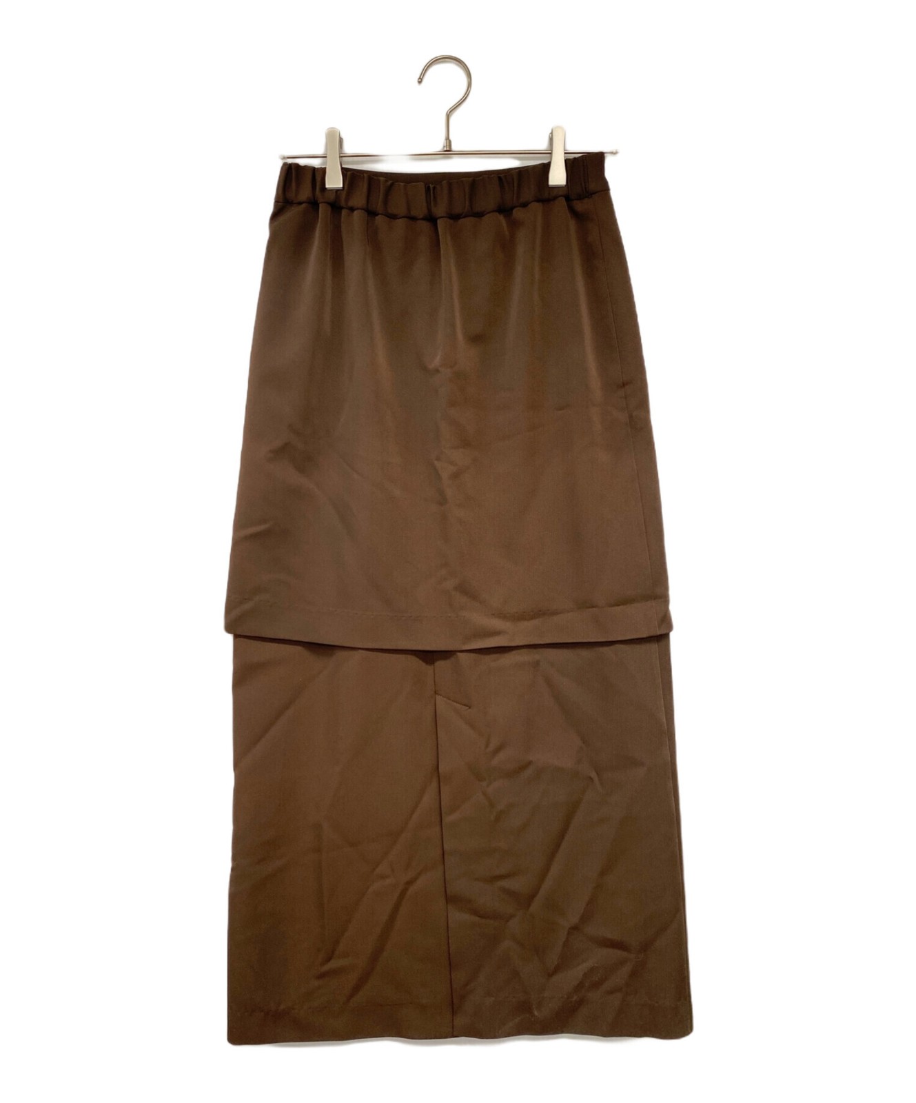 Ameri Tight tiered skirt M Brown Ext+++ - image 2